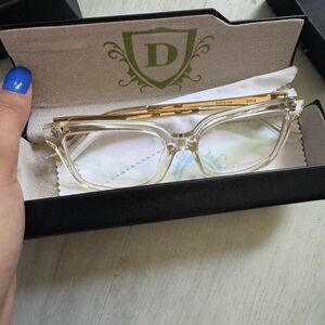 DITA Clear Crystal and Gold Frame Glasses
